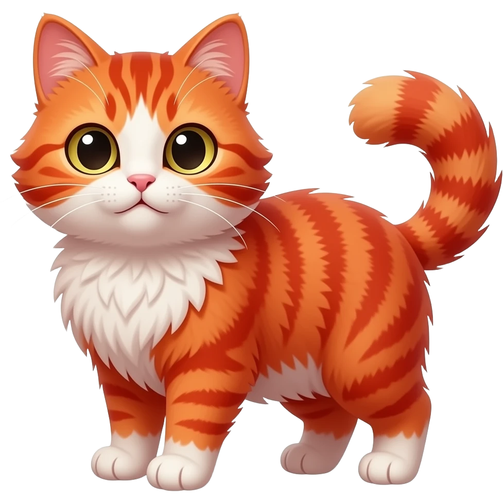 nyan fluffy red cat emoji