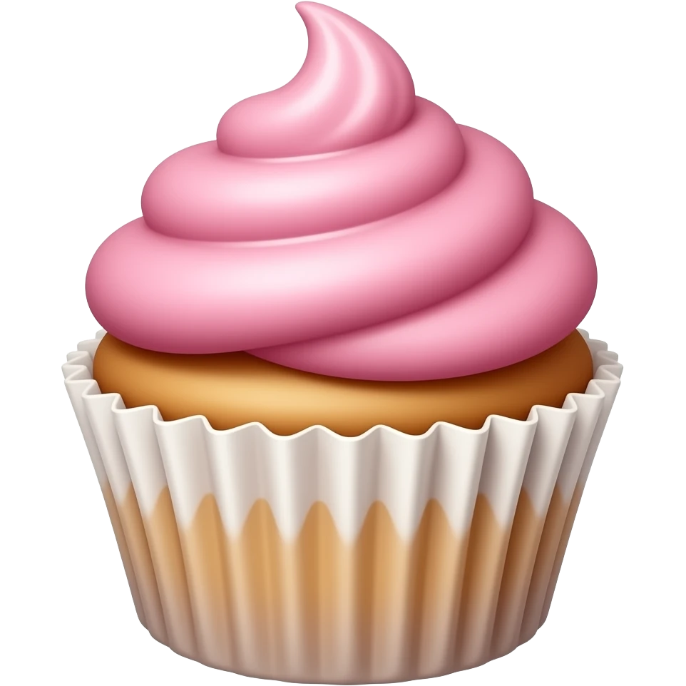 Cupcake with pink icing emoji