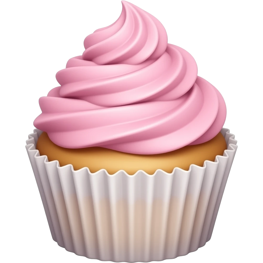 Cupcake with pink icing emoji