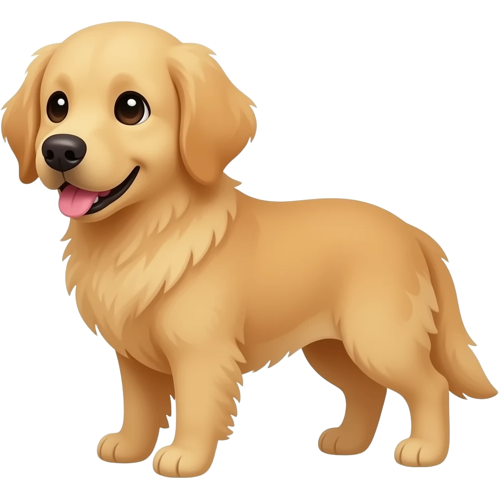 Hund, niedlich, golden retriever emoji