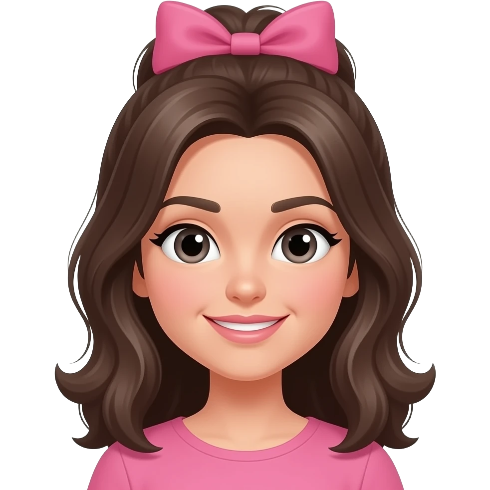 side eye with pink bow emoji