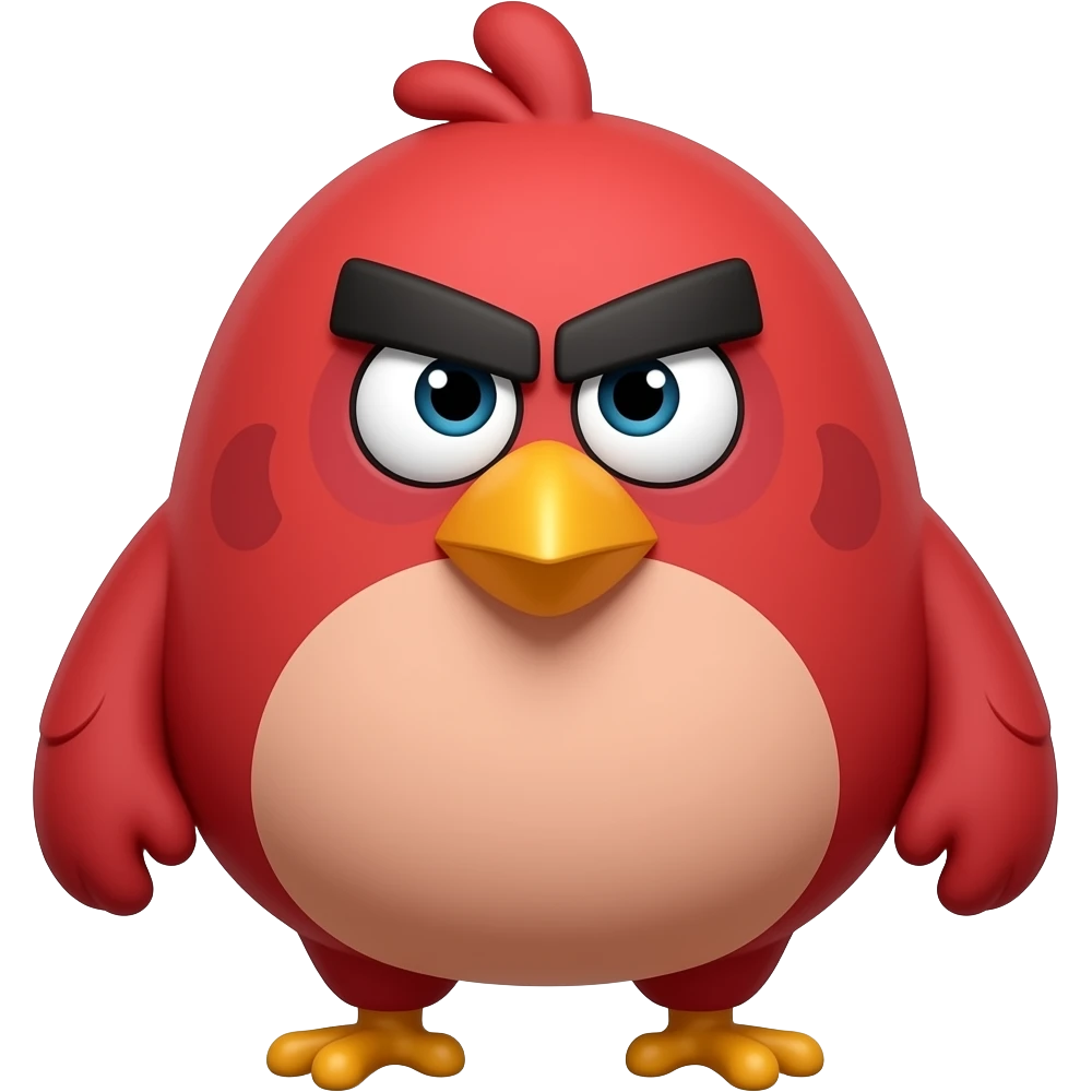 Red angry bird emoji