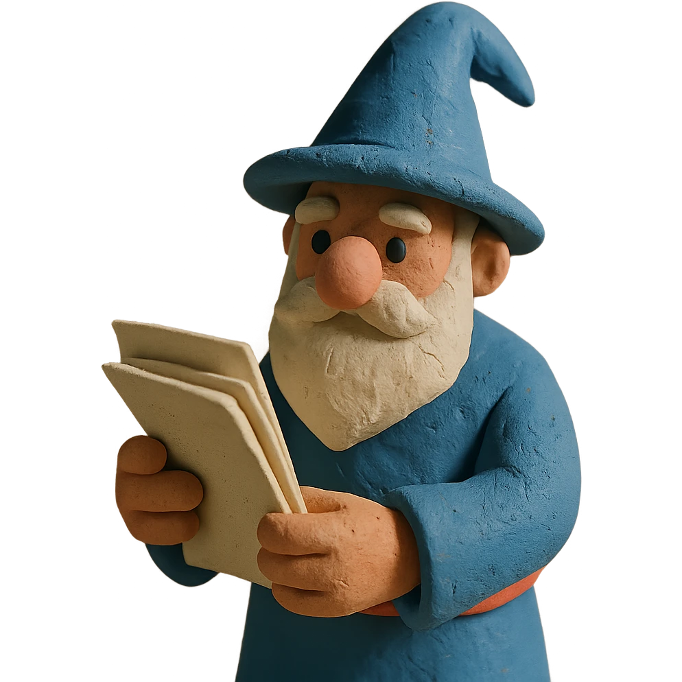 wizard holding documents emoji