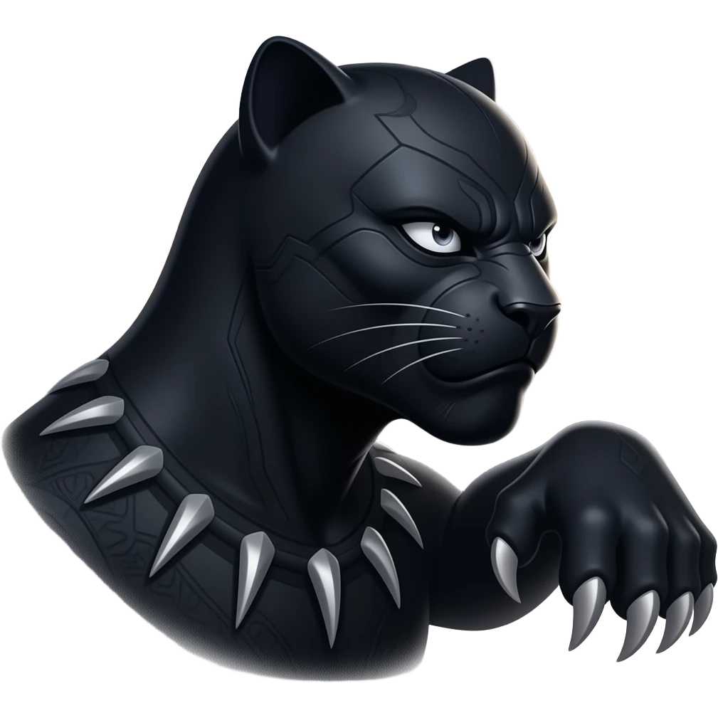 Profile black panther menacing emoji