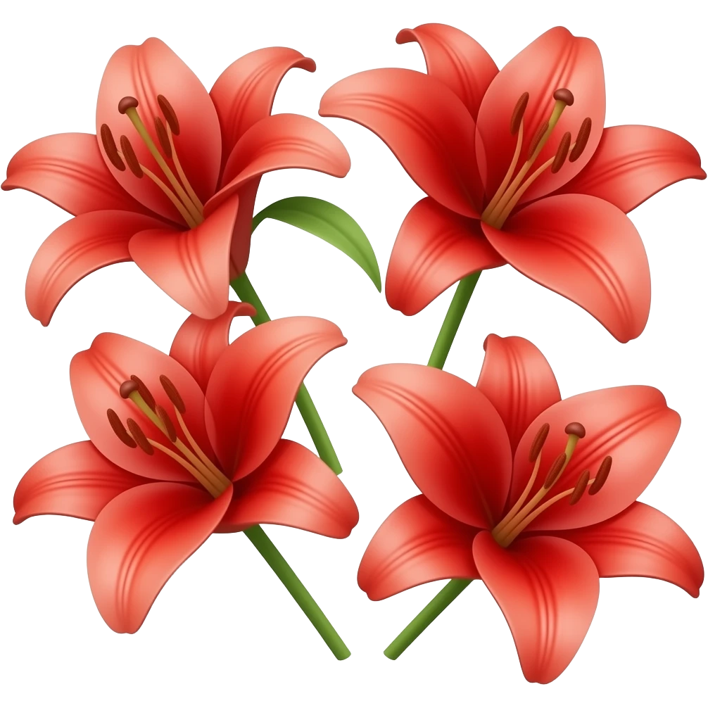 Red lilies emoji