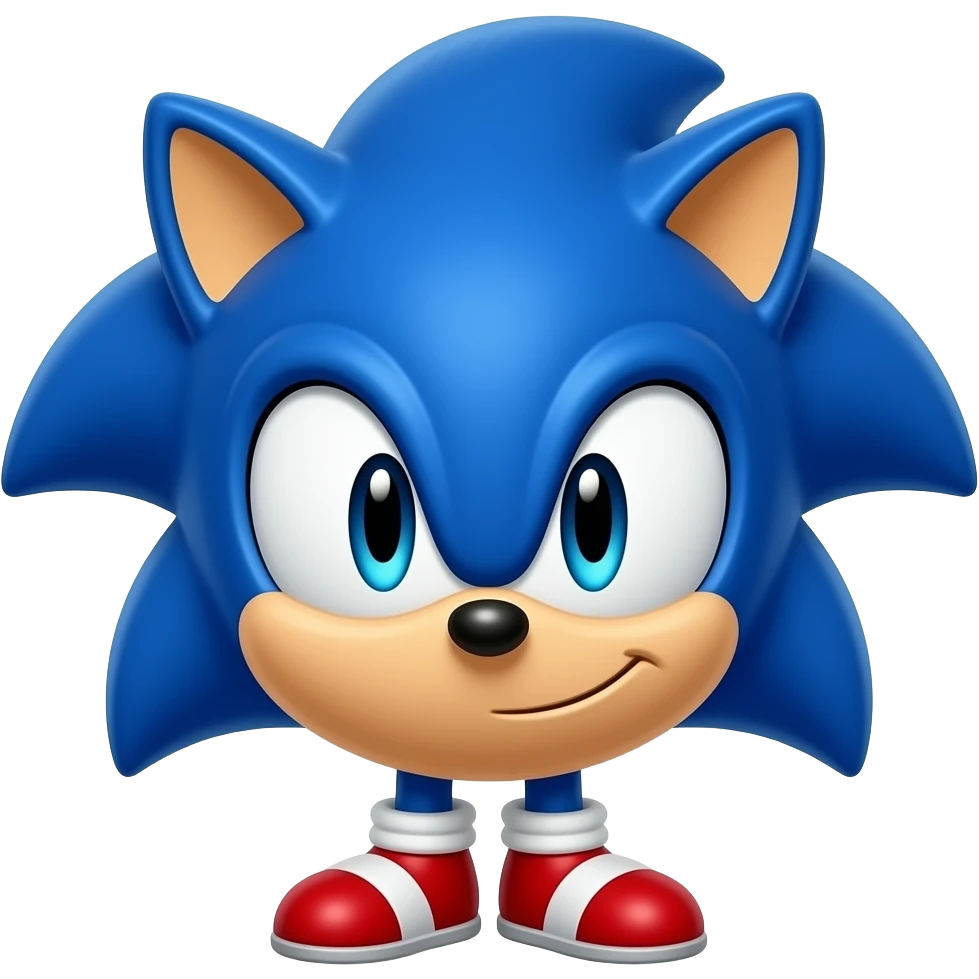 Classic Sonic the hedgehog’s head emoji