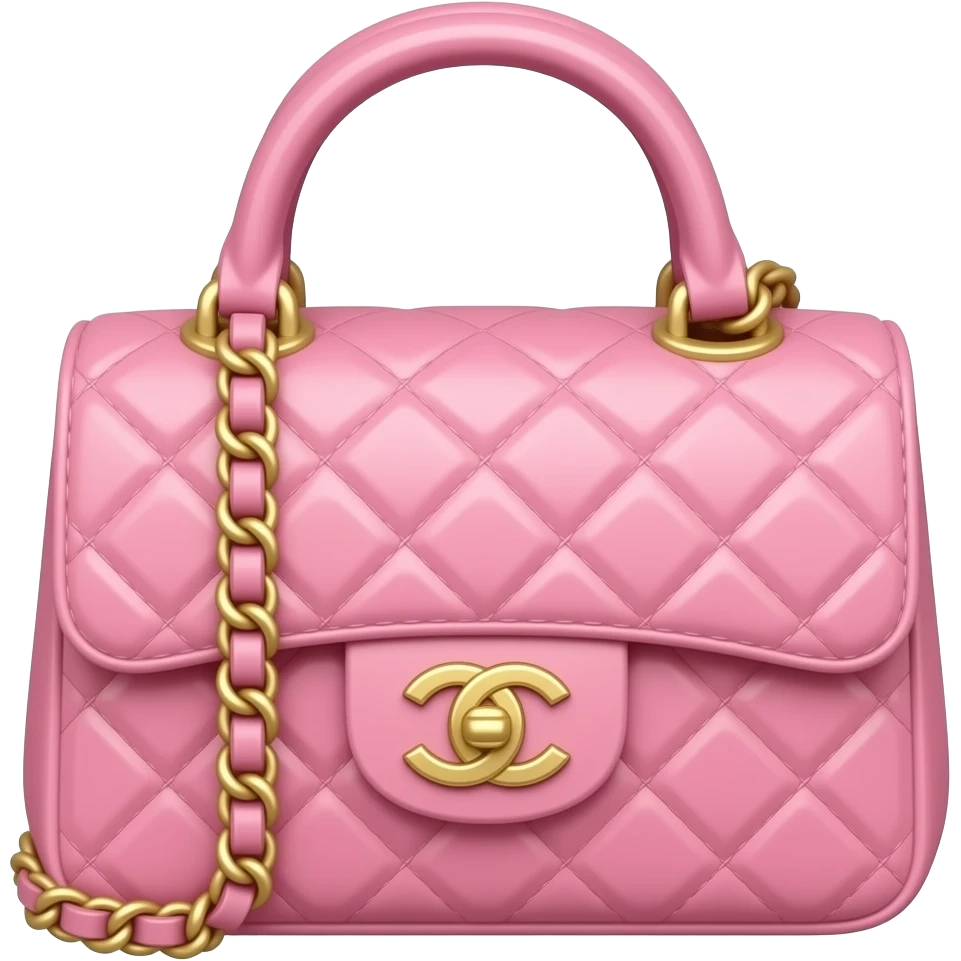 Create a pink cute  Chanel bag emoji