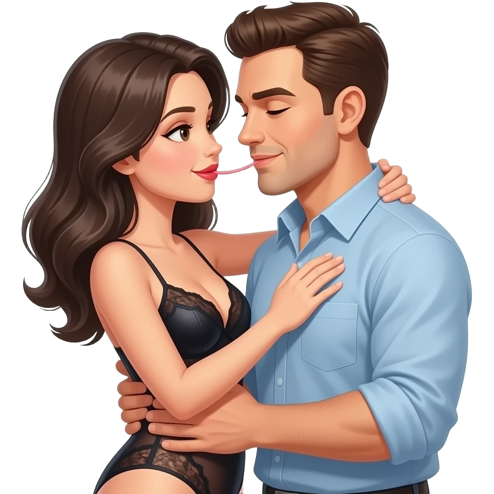 A sexy lady who's being fucked by sexy man emoji