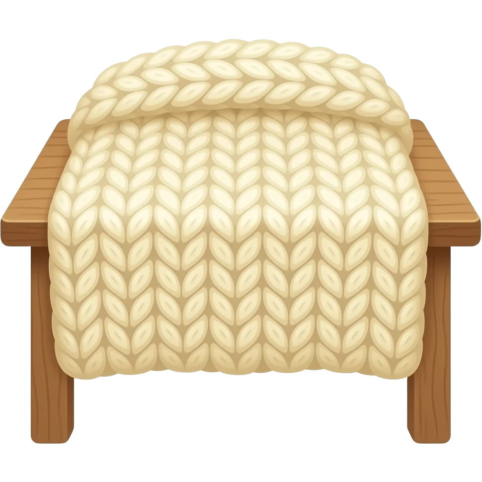 knit blanket cream emoji