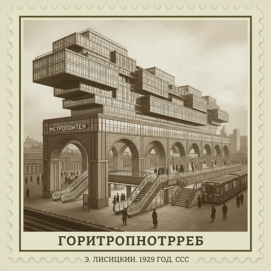 Горизонтальный небоскреб Эля Лисицкого плавно переходит в станцию метро

Стилизуй изображение под марку как на фото emoji