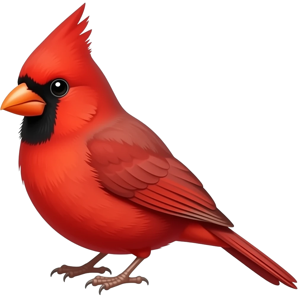 Small Red cardinal bird emoji