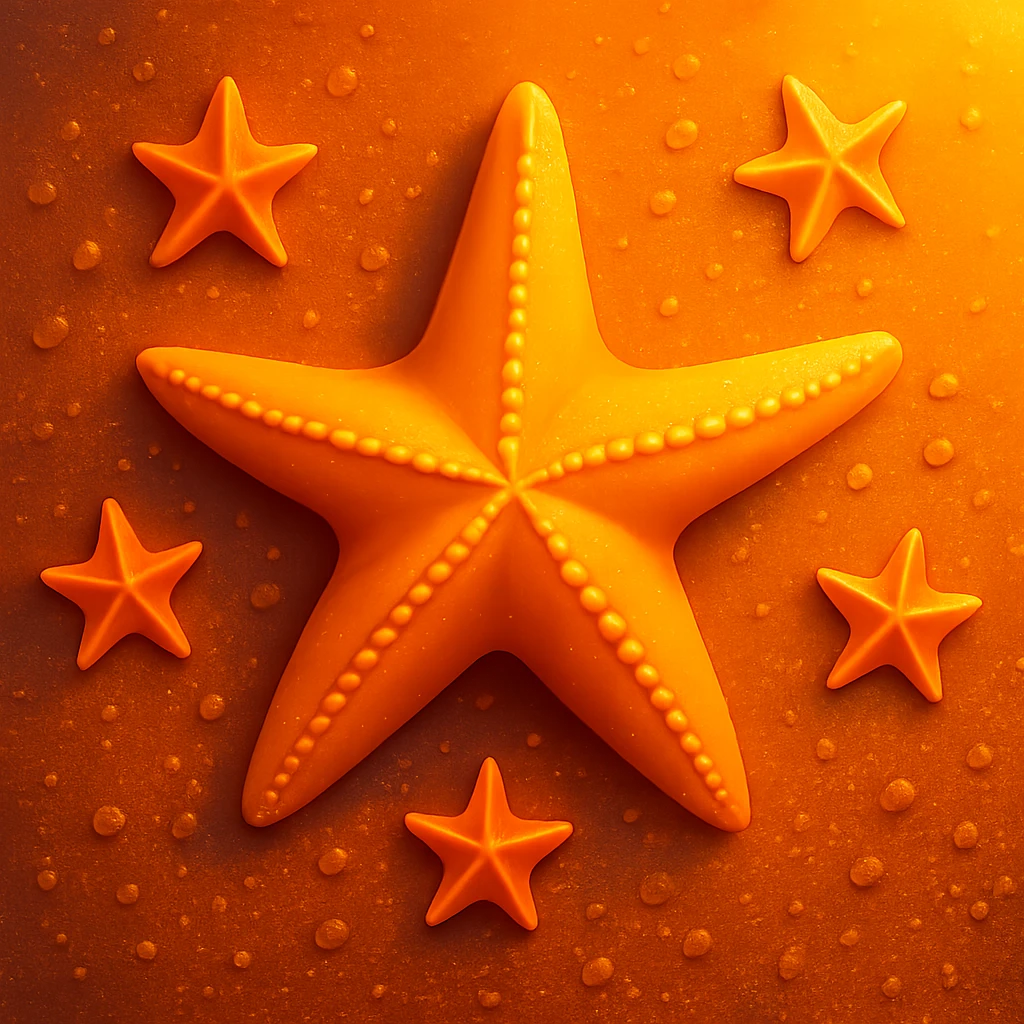 Add a sunset glow to the wet sand in a top-down view, styled like apple emojis, with a transparent background if present. emoji