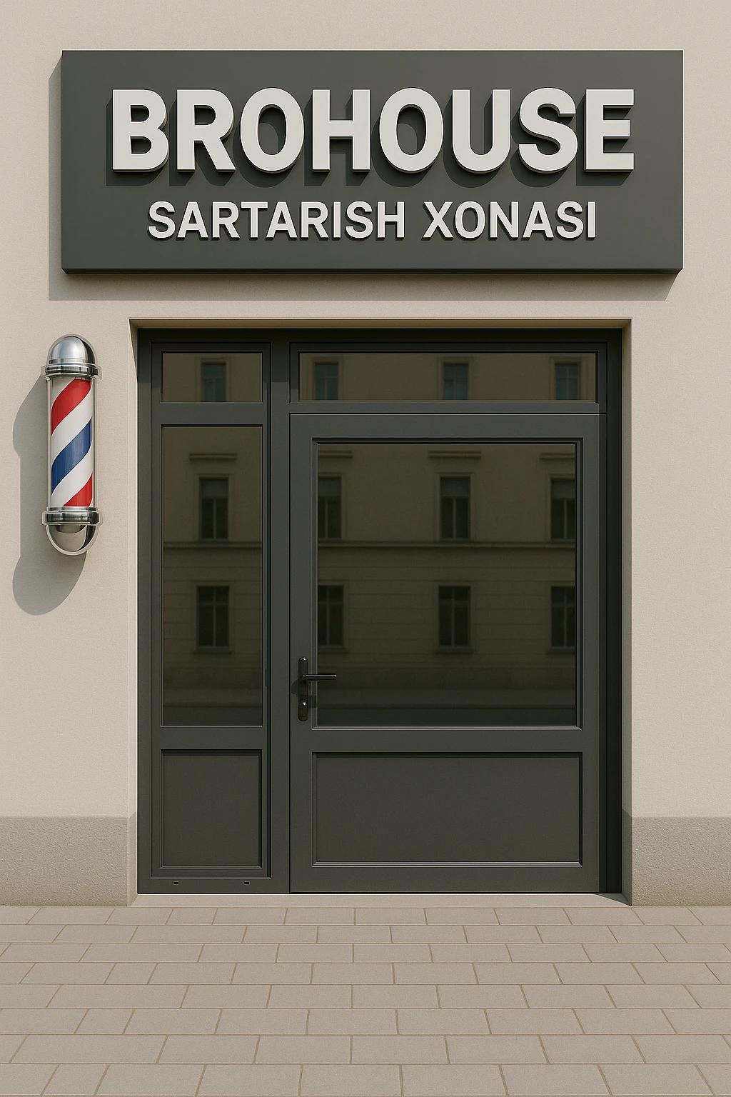 shu sartarosh xonani eshigi yopiq xolatda chizib bergon emoji