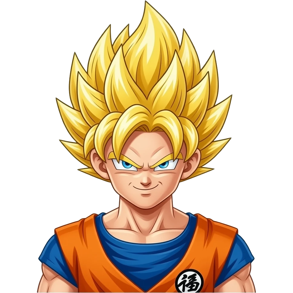 Create an emoji of goku super saiyan 3 emoji