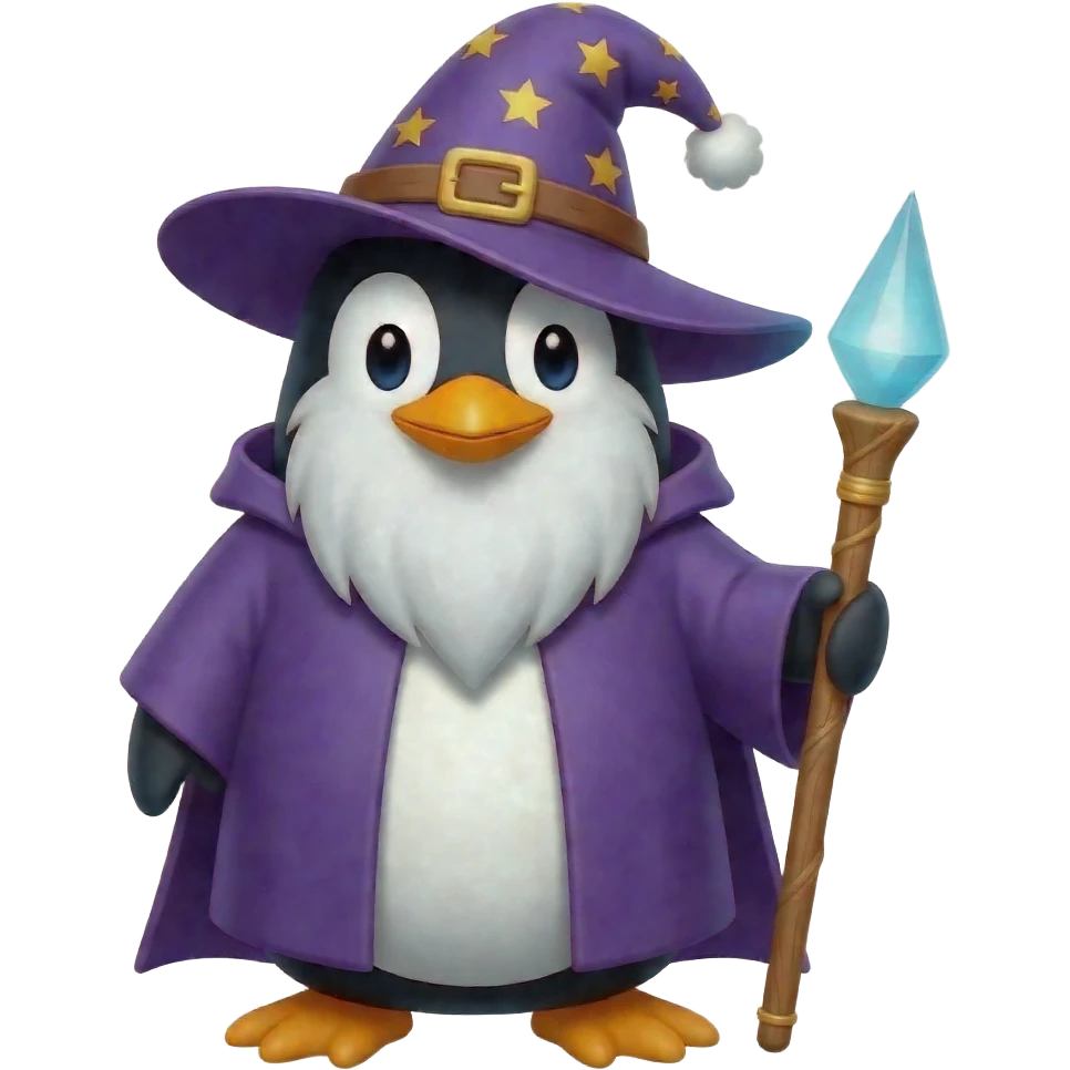 Penguin Wizard emoji