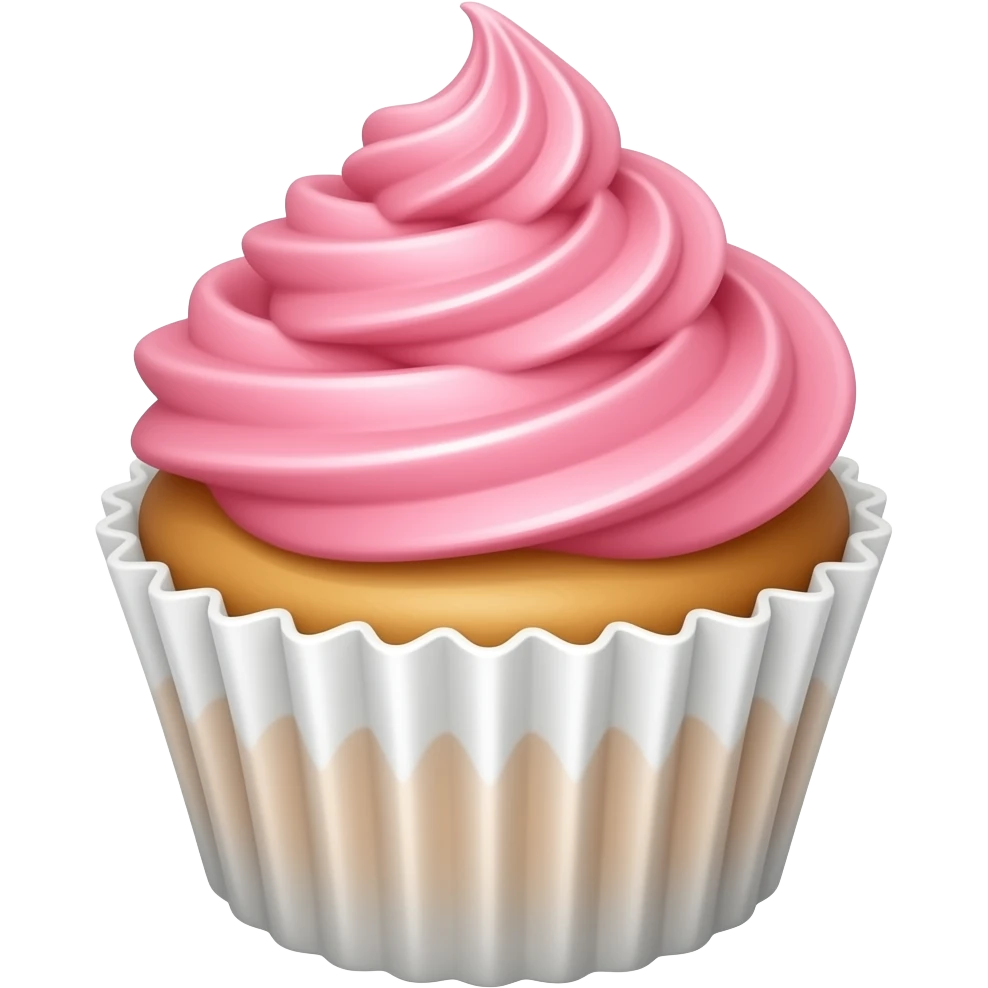 Cupcake with pink icing emoji