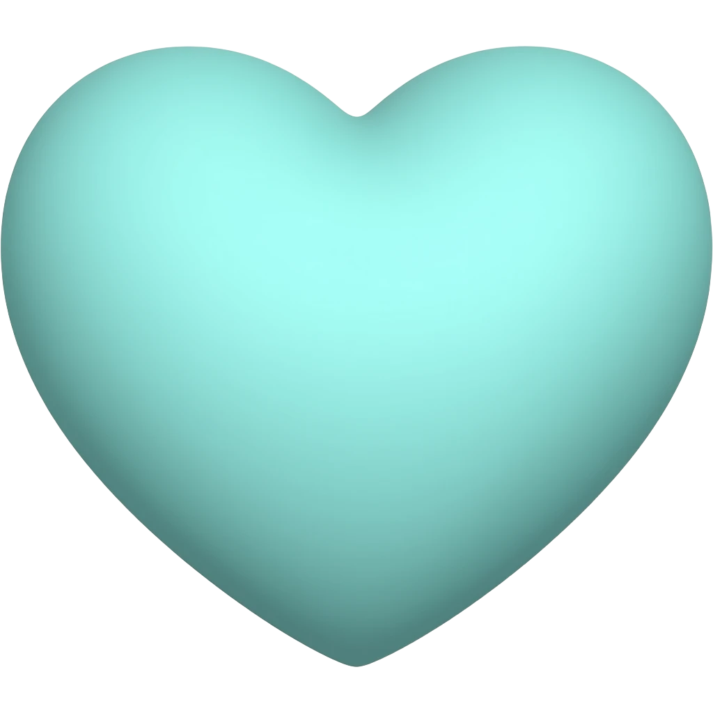 Do like a pastel shade of teal, and let that heart be excactly like this🩵, just the color be teal, as i described emoji