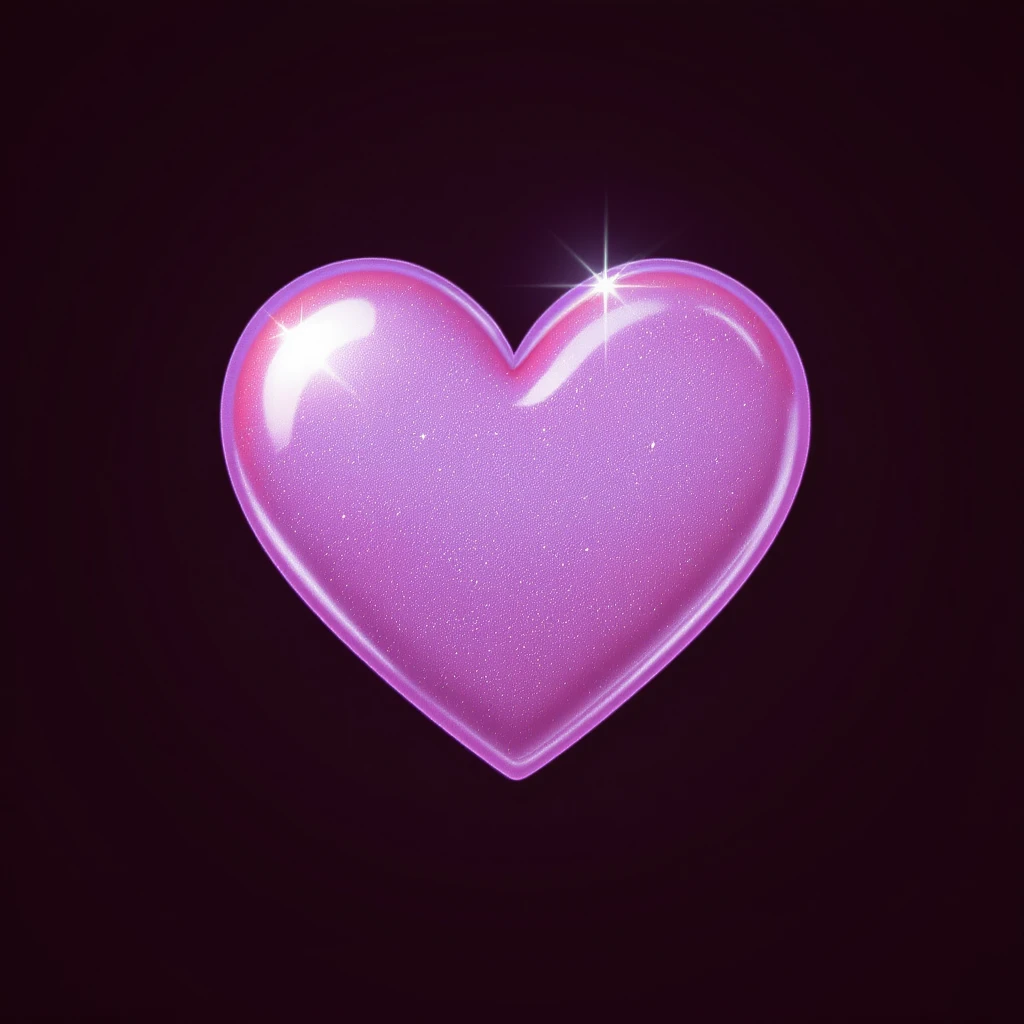 cute and shiny heart emoji, no background emoji