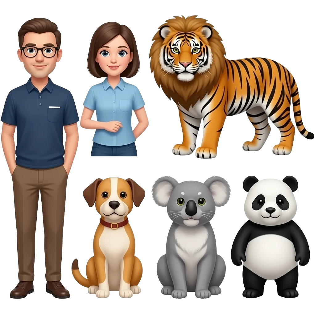 🧑‍🏫👩‍🏫👨‍🏫🦁🐯🐱🐶🐨🐼 school animal emoji