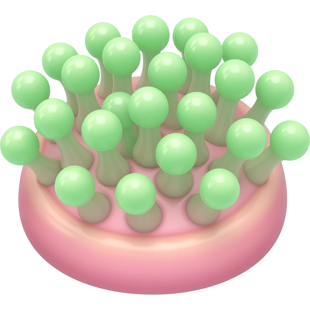 Anémone de mer rose et verte tentacules boules emoji