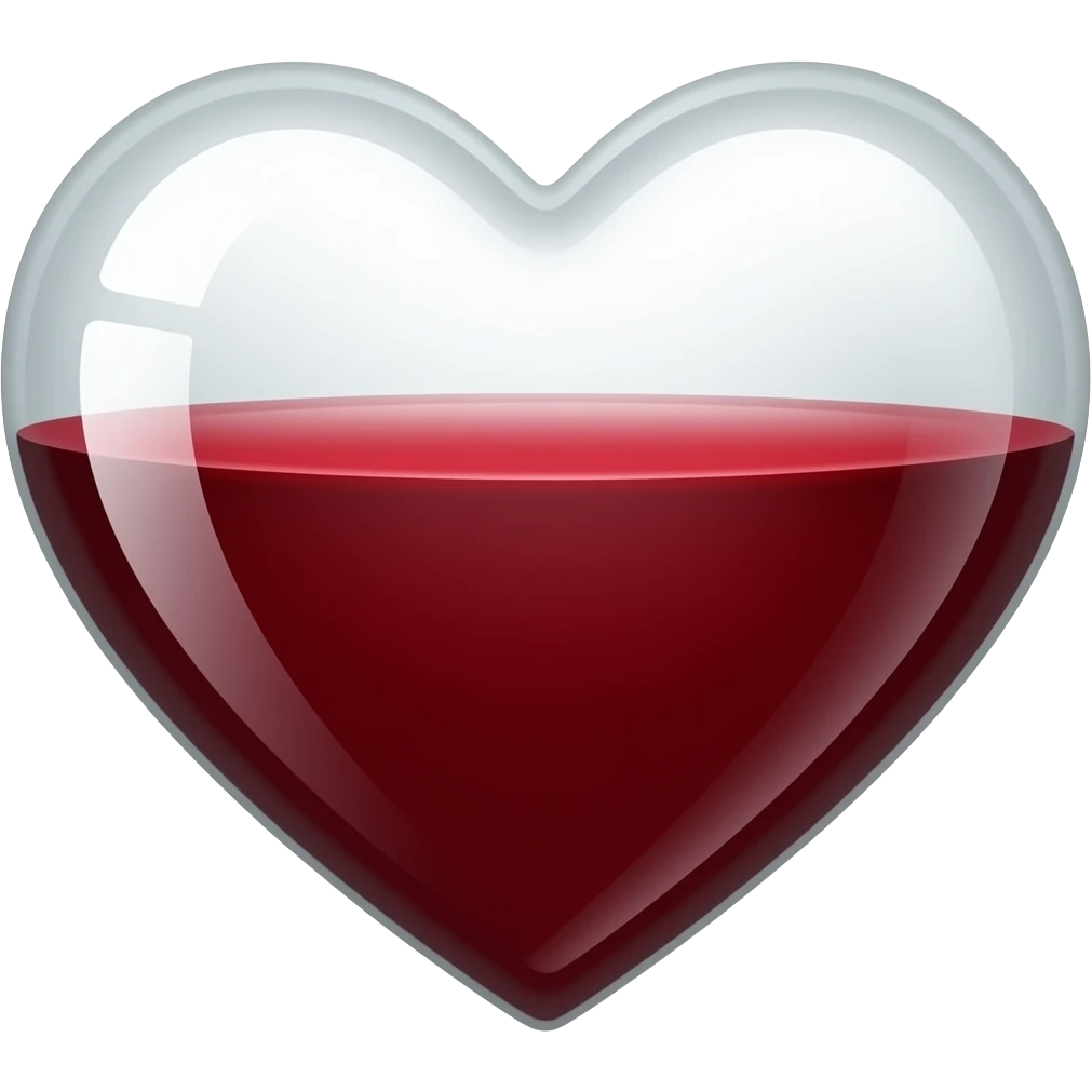 Corazón vino tinto emoji