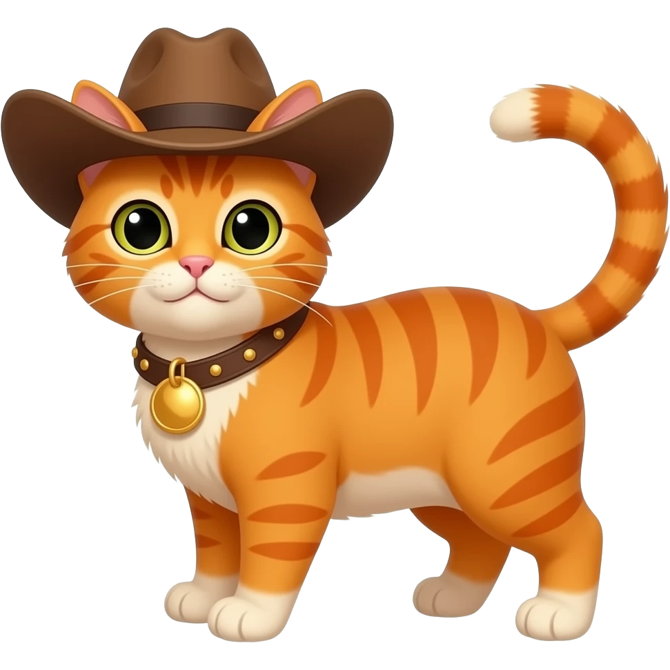 orange cowboy cat emoji