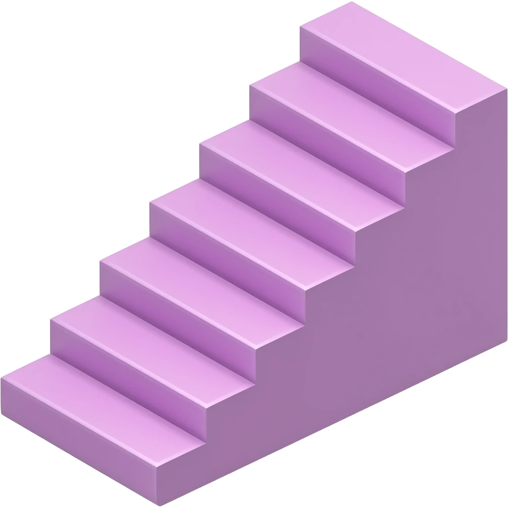 soft purple pink  stair on house, transparent background inspired by barbie colour pallete emoji