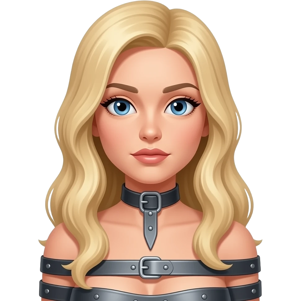 Restrained blond Female sex slave emoji