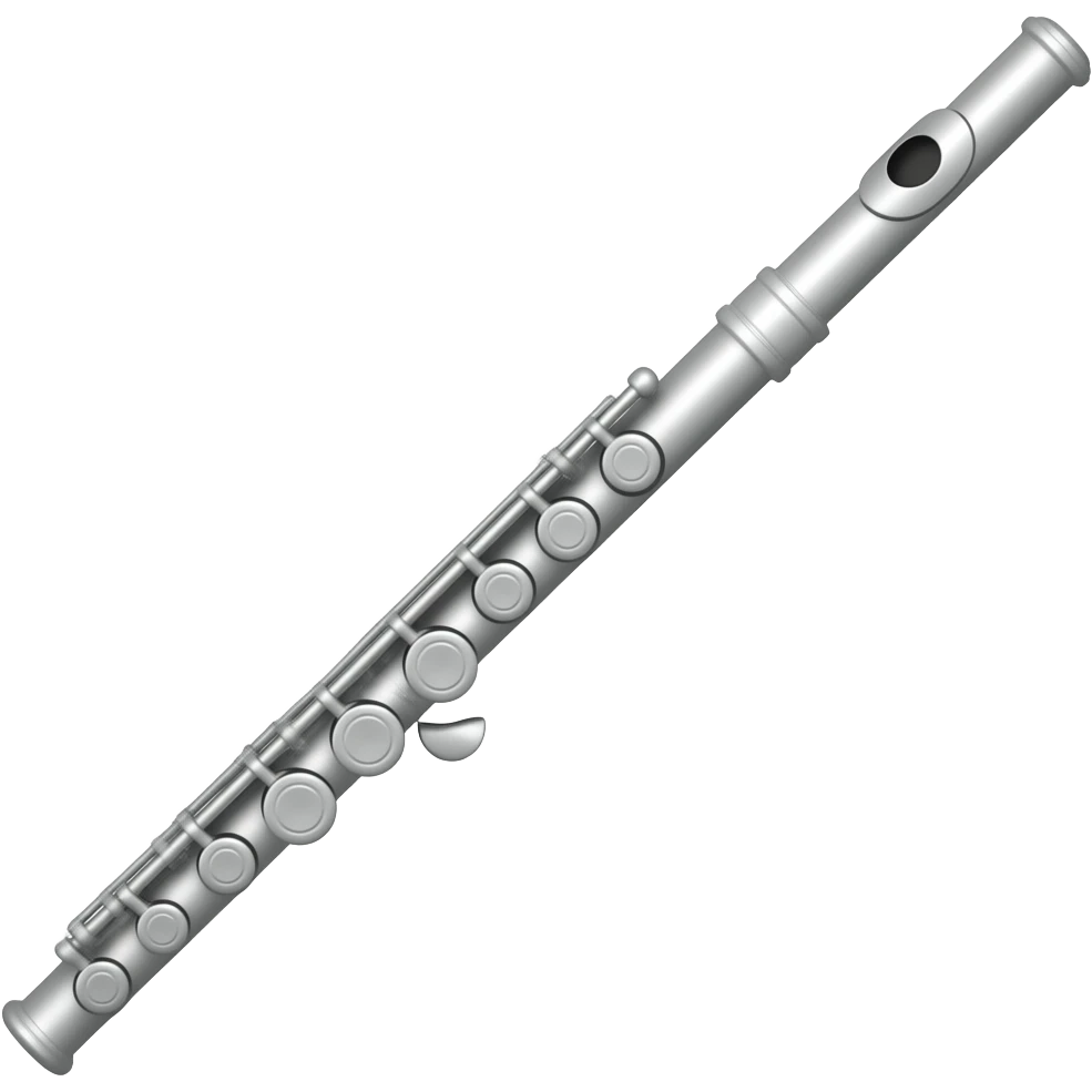 silver flute emoji
