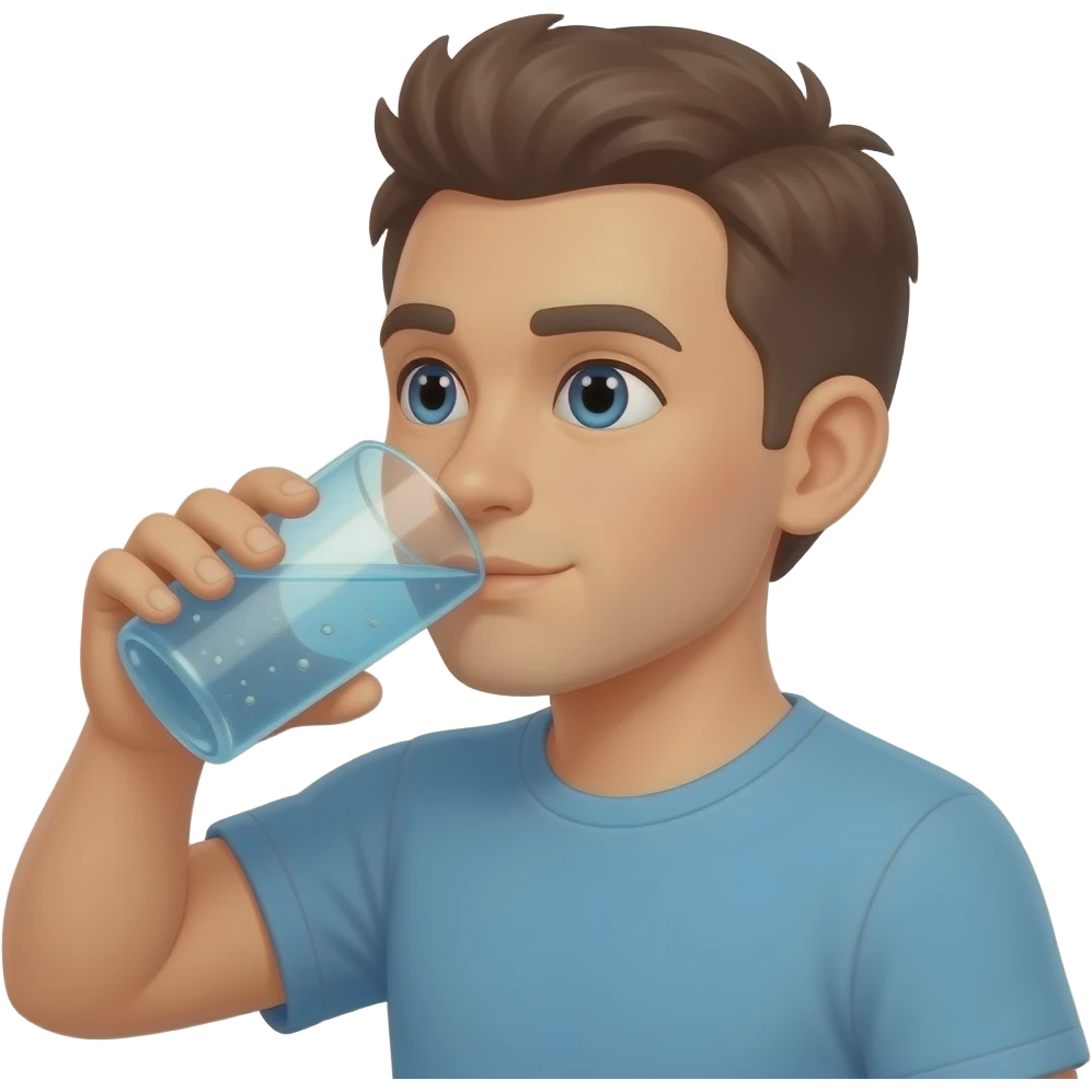 Person drinking water emoji