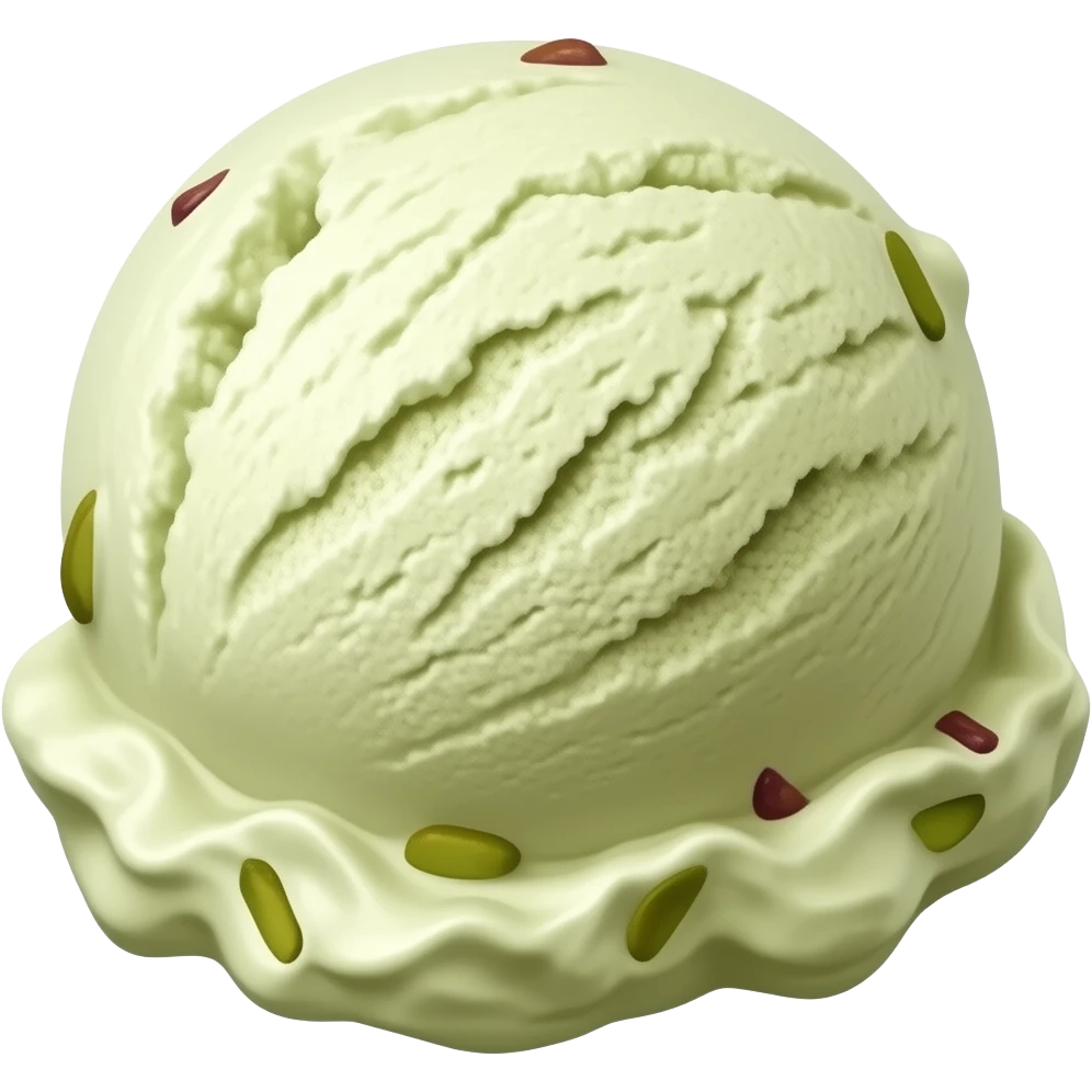 Roasted pistachio ice cream emoji