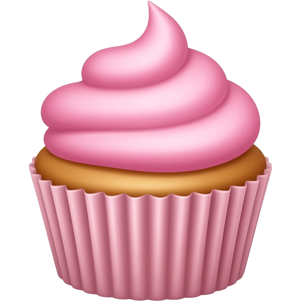 Cupcake with pink icing emoji
