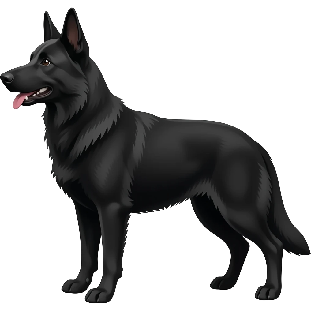 all black german shepherd dog emoji