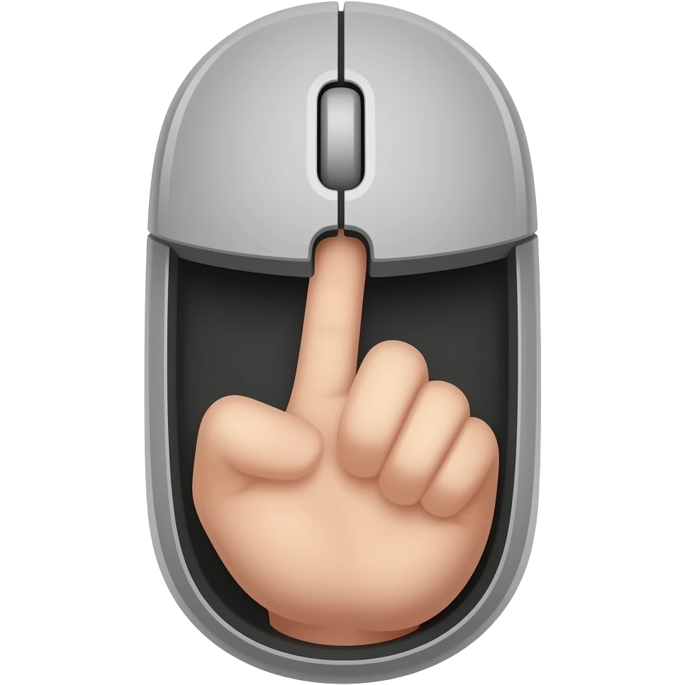 Finger in the mouse like sexy emoji