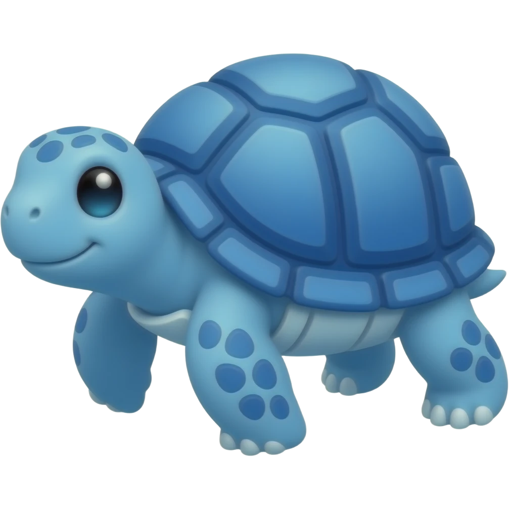 Una tortuga azul emoji