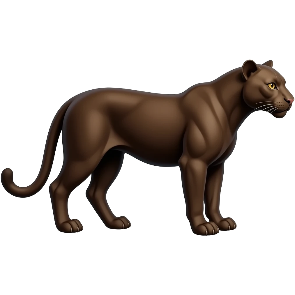 I want a glamour panther from the side emoji, a bit brownish and darker, one panther emoji