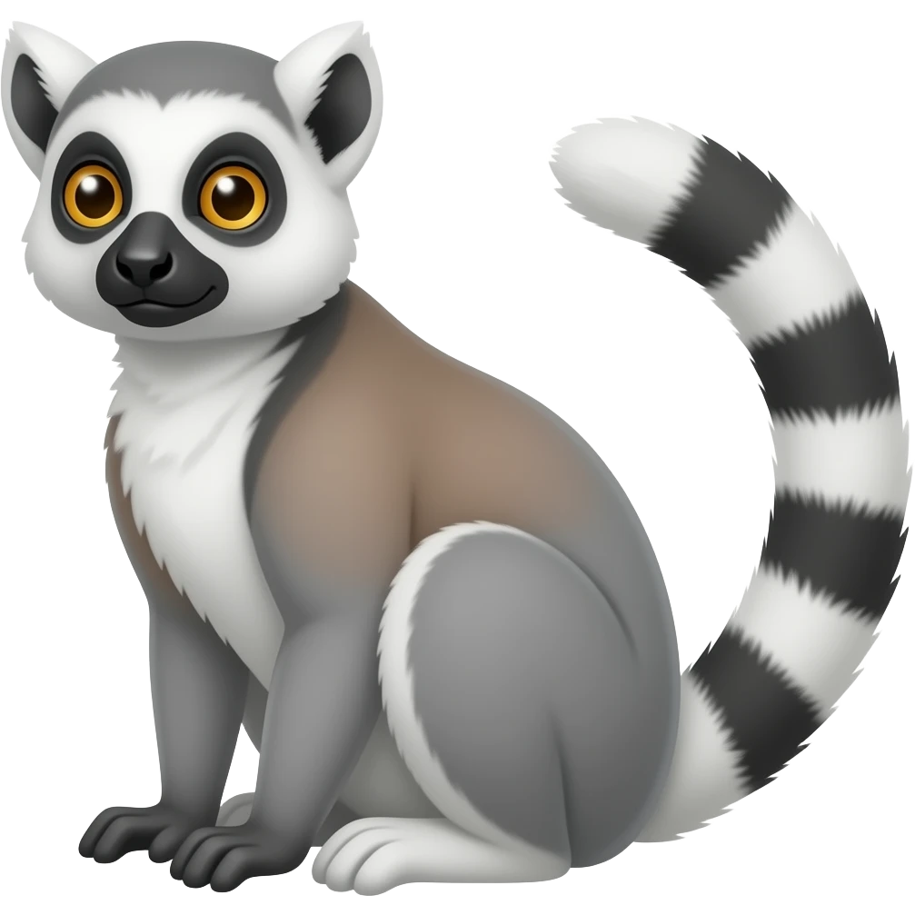 sitting fully grey Sahafary Sportive Lemur, no tail emoji