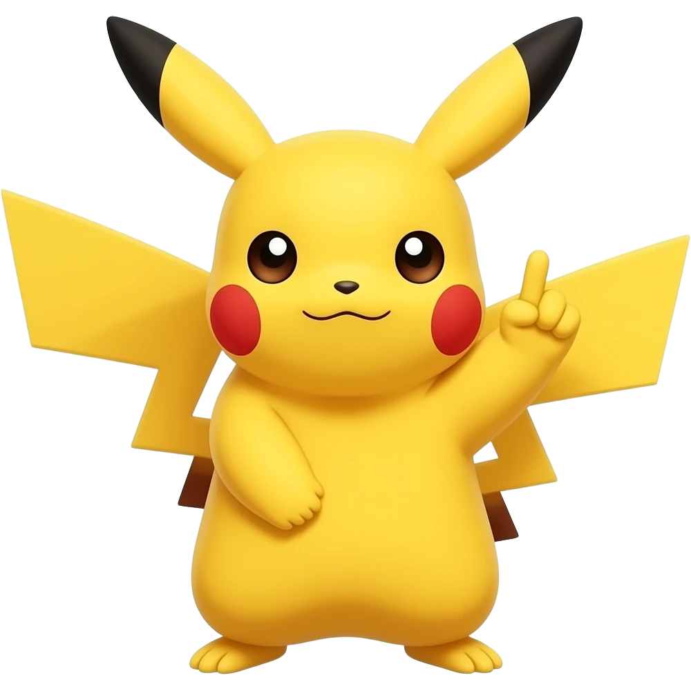 pikachu giving the middle finger emoji