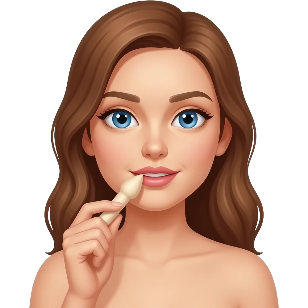 Naked women using a dildo emoji