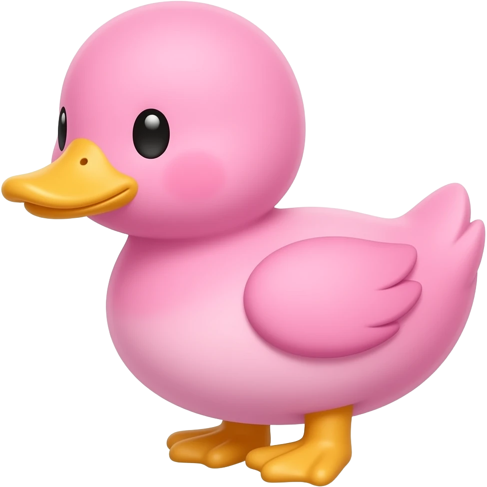 Pink kawaii duck emoji