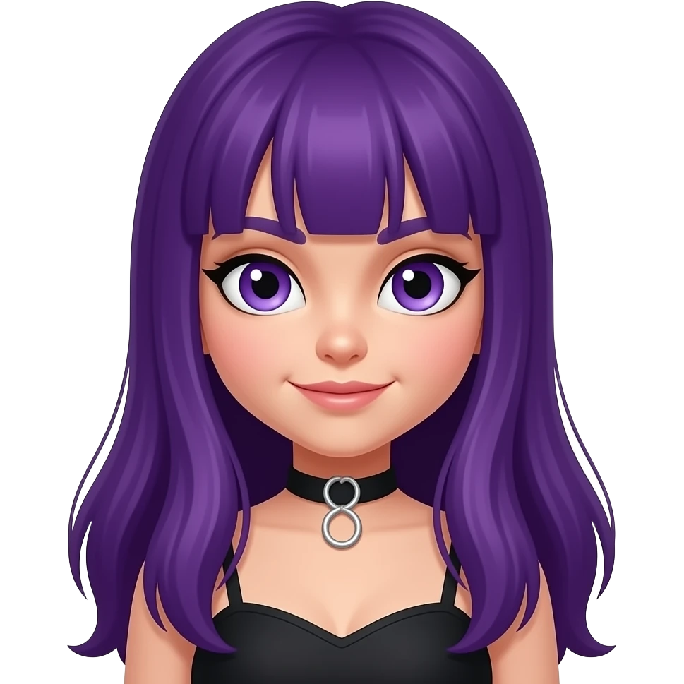 GIRL WITH LONG PURPLE HAIR ON HALLOWEEN emoji