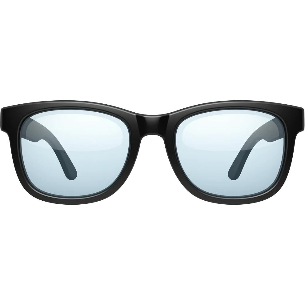 black eye glasses emoji