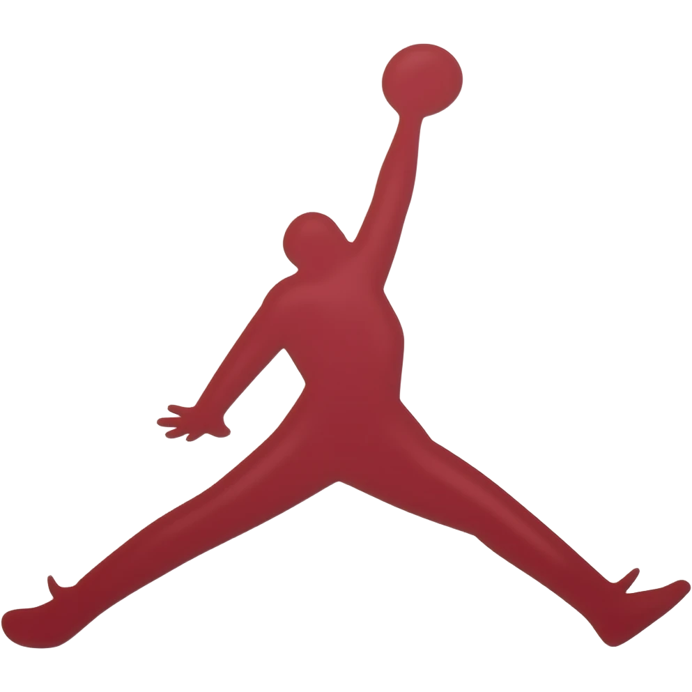 Jordan logo solo silueta color rojo emoji