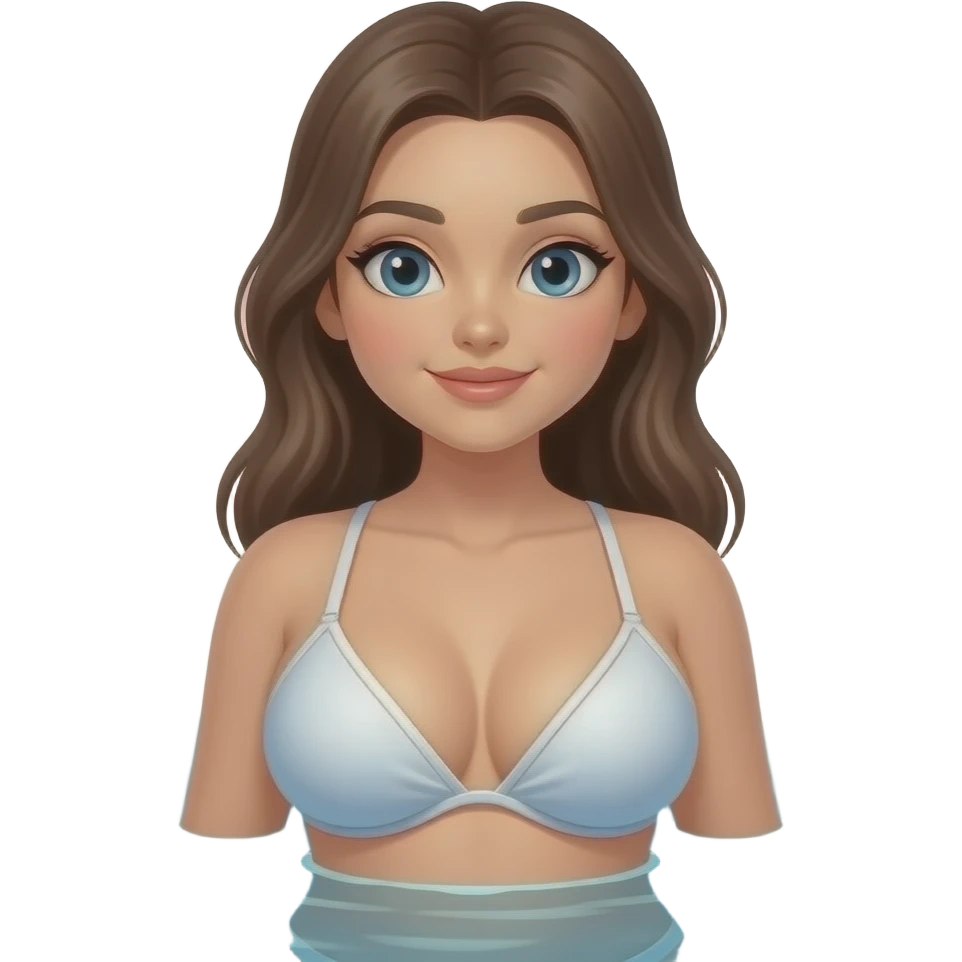 girl without bra in pool and her boobs is soo big emoji