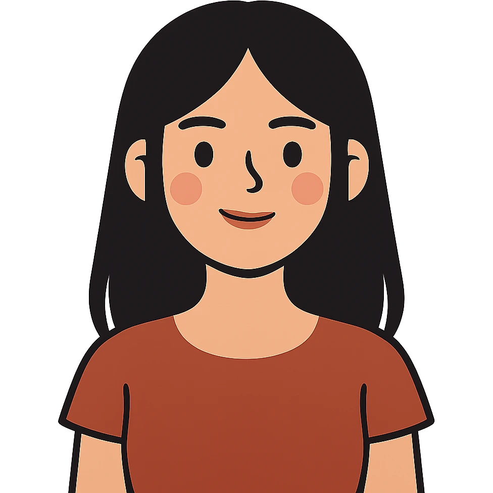 flat toon style pretty girl with straight black hair emoji