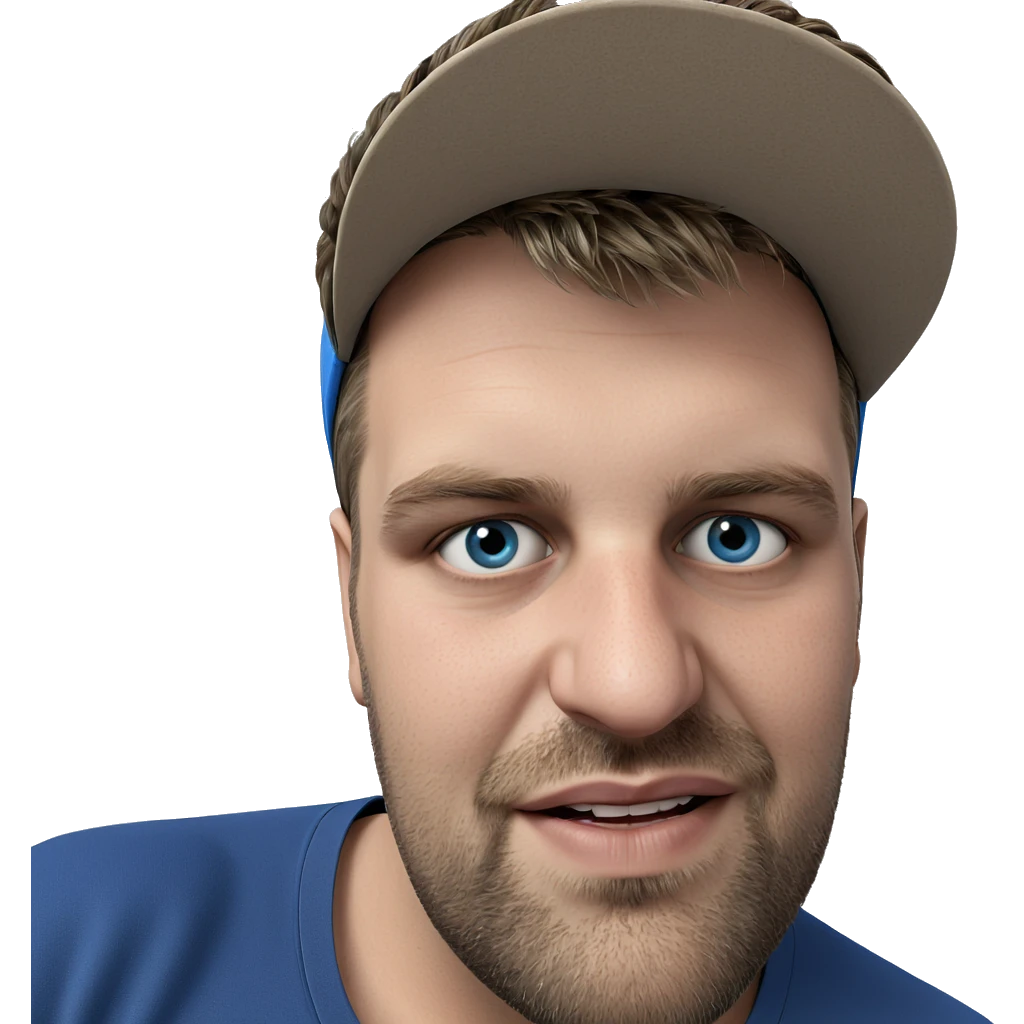 bearded boy in blue shirt emoji