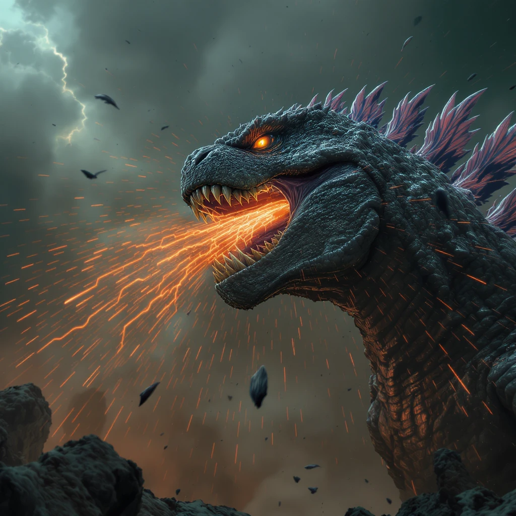 godzilla attacking ny emoji