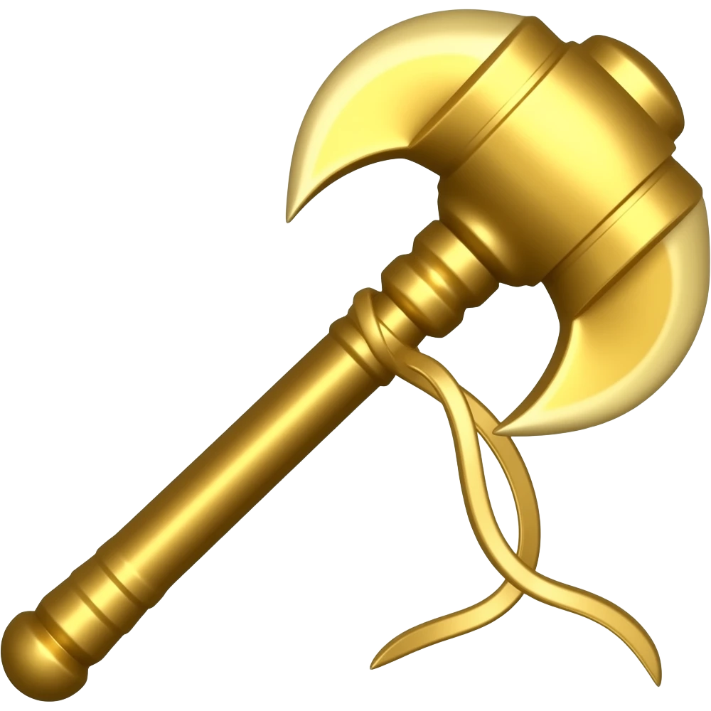 Hanuman gold mace emoji