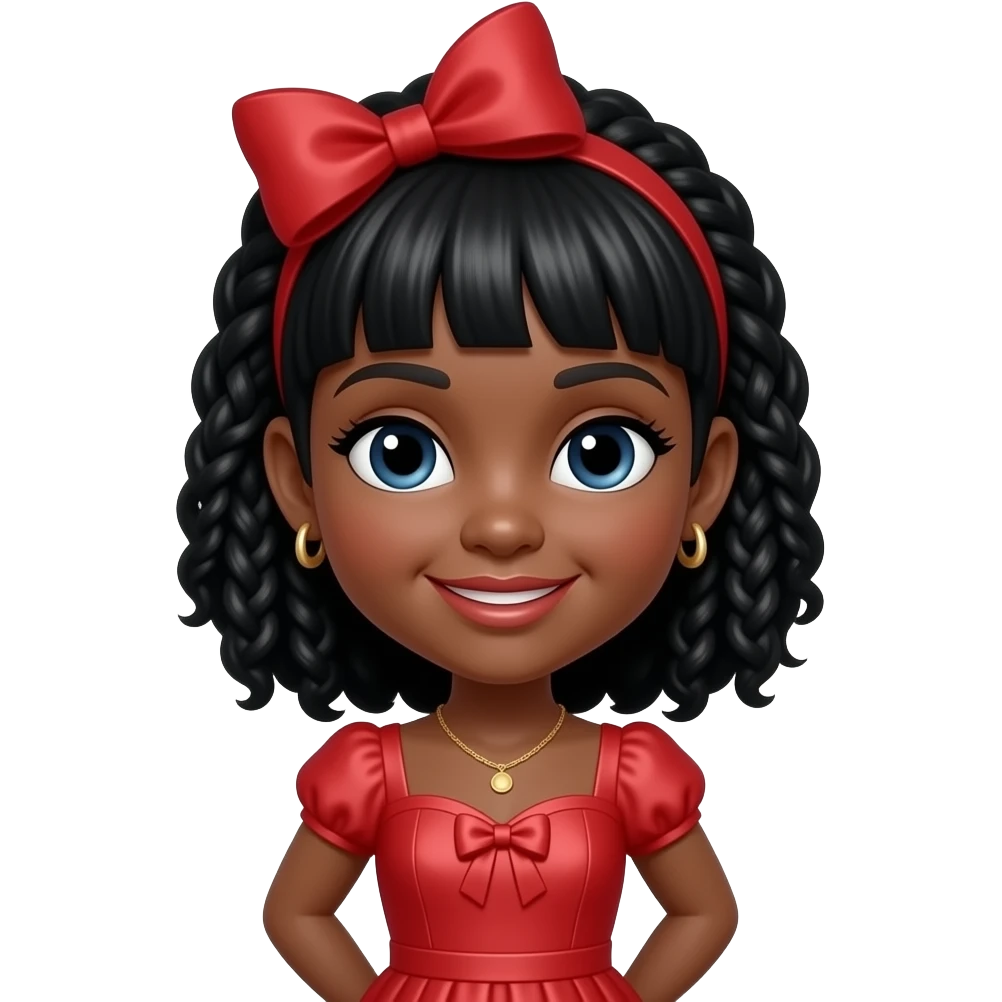 Can you use a black betty boo image in a red dress with the caption Bhappy2 emoji