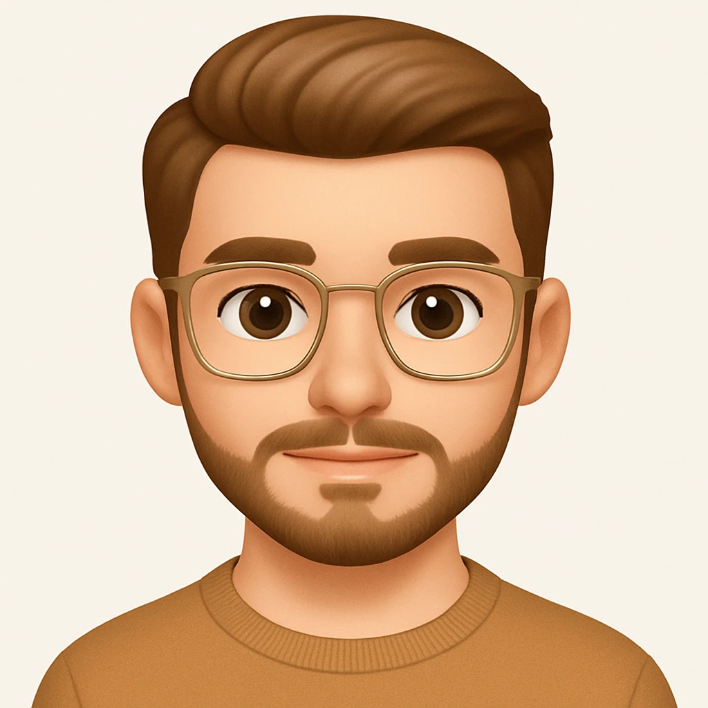 turn the second man in emoji style of the 1st image, match the facial features and clothes emoji